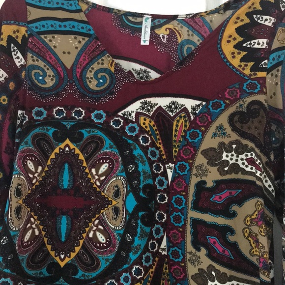 Gorgeous Burgundy Tunic Dress - Picture 2 of 3